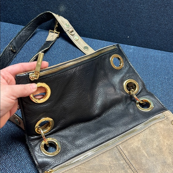 2942 Hammitt Crossbody Purse Shoulder Bag Leather  Gold Hardware - Picture 8 of 15